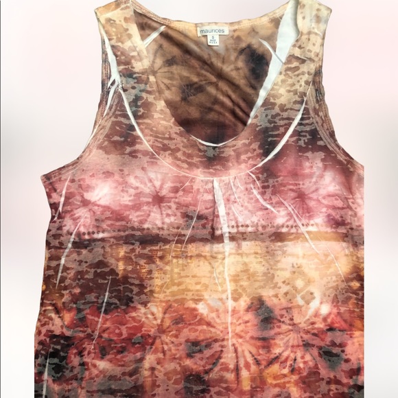 NWOT Maurice's Super Cute Burnout Lined Sleeveless Sundress w/Pockets Sz S - Picture 2 of 4